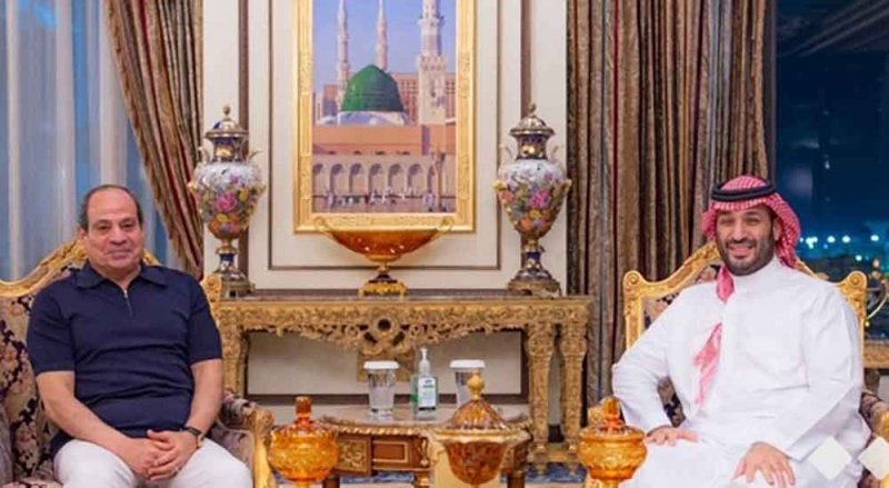 الرئيس المصري يلتقي ولي العهد السعودي ويشيد بحسن تنظيم مناسك الحج
