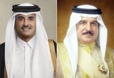 جلالة الملك المعظم يهنئ سمو أمير دولة قطر بذكرى توليه مقاليد الحكم