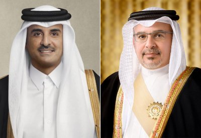 سمو ولي العهد رئيس مجلس الوزراء يهنئ سمو أمير دولة قطر بذكرى اليوم الوطني