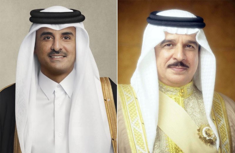 جلالة الملك المعظم يهنئ سمو أمير دولة قطر بذكرى توليه مقاليد الحكم