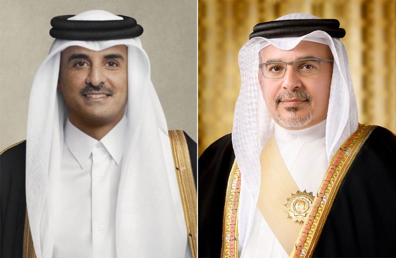 سمو ولي العهد رئيس مجلس الوزراء يهنئ سمو أمير دولة قطر بذكرى اليوم الوطني