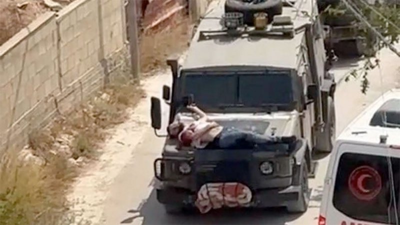 واشنطن تعلق على تقييد فلسطيني بمقدمة سيارة عسكرية إسرائيلية