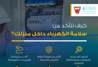 هيئة الكهرباء والماء تطلق حملة للتوعية بالاستخدام الآمن للكهرباء