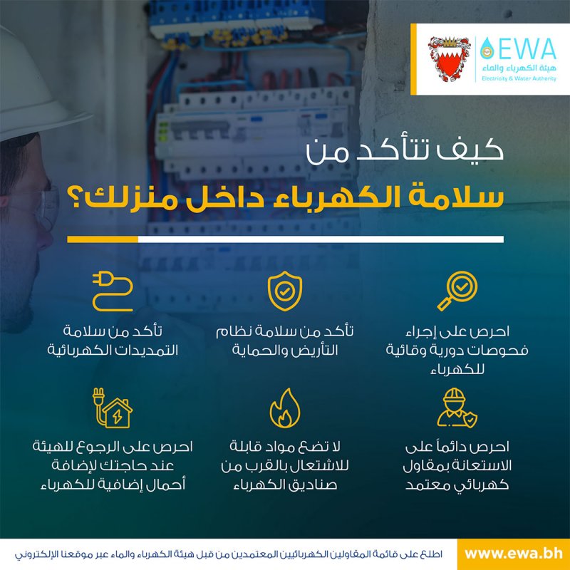 هيئة الكهرباء والماء تطلق حملة للتوعية بالاستخدام الآمن للكهرباء