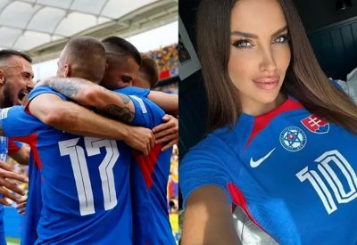 ماذا تفعل "ملكة جمال" مع منتخب سلوفاكيا في كأس أوروبا؟