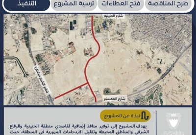 "الأشغال": بدء تنفيذ أعمال مشروع إنشاء الطريق الرابط بين شارعي الحنينية والمعسكر