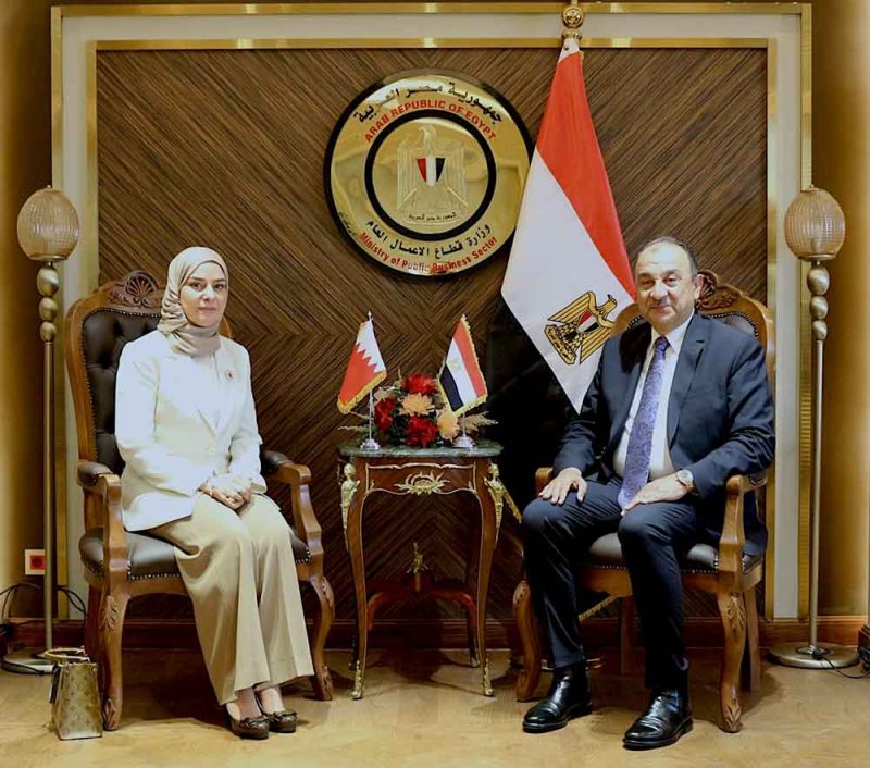 وزير قطاع الأعمال العام بجمهورية مصر العربية يستقبل سفيرة مملكة البحرين في القاهرة لتعزيز التعاون بين البلدين