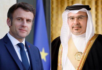 سمو ولي العهد رئيس مجلس الوزراء يتلقى برقية شكر جوابية من الرئيس الفرنسي