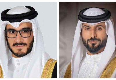 عيسى بن سلمان يهنئ ناصر بن حمد بمناسبة فوز الحصان "برادسيل" بسباق كول مور ووتن البريطاني