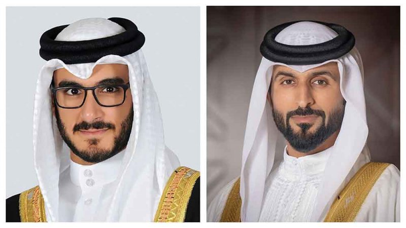 عيسى بن سلمان يهنئ ناصر بن حمد بمناسبة فوز الحصان "برادسيل" بسباق كول مور ووتن البريطاني