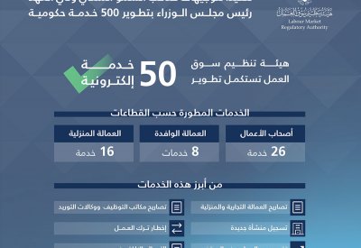 الرئيس التنفيذي لهيئة "سوق العمل": تطوير 50 خدمة لقطاعات أصحاب الأعمال والعمالة المنزلية