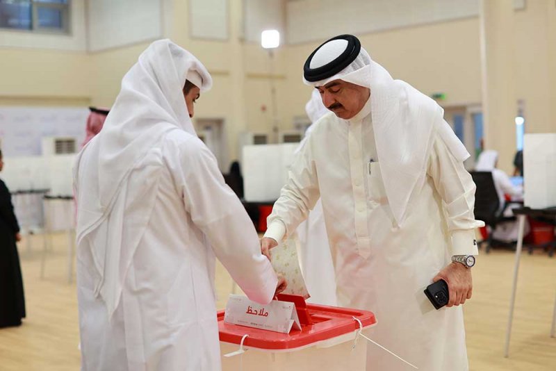 المترشح إبراهيم آل الشيخ أول مصوت في لجنة البسيتين
