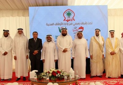رئيس مجلس الأوقاف السنية يضع حجر الأساس لمسجد "ذو الجلال والإكرام" في المحافظة الشمالية
