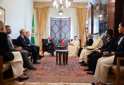 وزير الخارجية يلتقي بالممثل الأعلى للاتحاد الأوروبي للشؤون الخارجية والسياسة الأمنية ونائب رئيس المفوضية الأوروبية في القاهرة