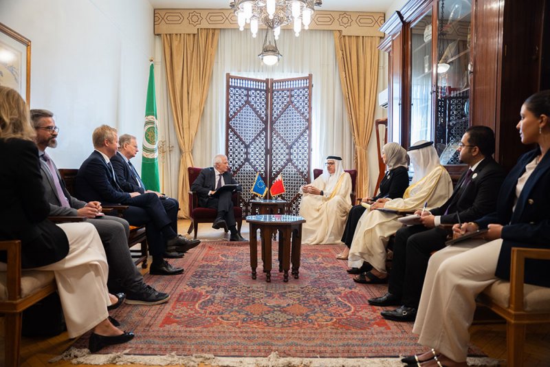 وزير الخارجية يلتقي بالممثل الأعلى للاتحاد الأوروبي للشؤون الخارجية والسياسة الأمنية ونائب رئيس المفوضية الأوروبية في القاهرة