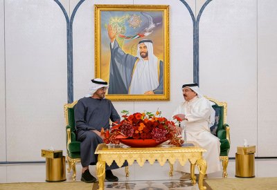 جلالة الملك المعظم يلتقي سمو رئيس دولة الإمارات