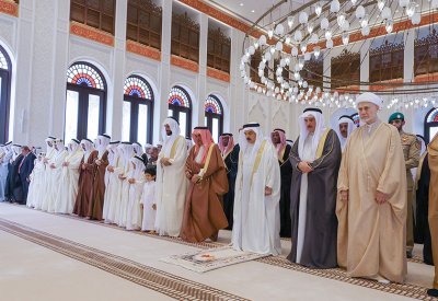 جلالة الملك المعظم يشهد الاحتفال بالمولد النبوي الشريف في جامع قصر الصخير