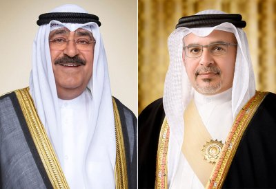 سمو ولي العهد رئيس مجلس الوزراء يعزي أمير دولة الكويت في وفاة الشيخ سلمان حمود السلمان الحمود الصباح