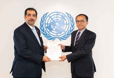 المندوب الدائم لمملكة البحرين لدى مكتب الأمم المتحدة بفيينا يقدم أوراق اعتماده لـ "UNOV" و"UNODC"
