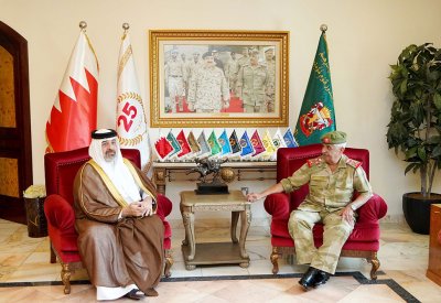 رئيس الحرس الوطني يستقبل سمو الشيخ عبدالله بن حمد آل خليفة الممثل الشخصي لجلالة الملك المعظم