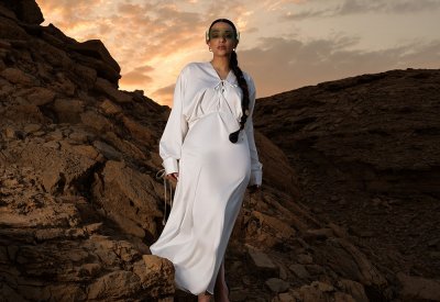 خيرية أبو لبن في جلسة تصوير خاصة بمناسبة اليوم الوطني السعودي