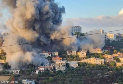 بالفيديو: لقطات تجسد الغارات الإسرائيلية المكثفة على لبنان