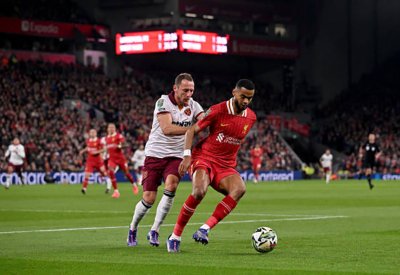 بفوز عريض.. ليفربول يطرد وست هام من كأس الرابطة