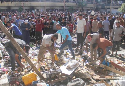 قصف إسرائيلي على مدرسة نازحين في شمال غزة