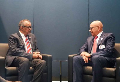 وزير الخارجية يجتمع مع المدير العام لمنظمة الصحة العالمية  