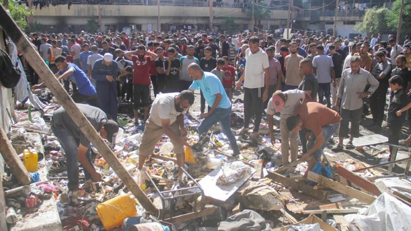 قصف إسرائيلي على مدرسة نازحين في شمال غزة