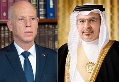 سمو ولي العهد رئيس مجلس الوزراء يهنئ الرئيس التونسي بمناسبة إعادة انتخابه لولاية رئاسية ثانية