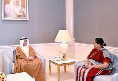 سمو الشيخ محمد بن مبارك آل خليفة يستقبل سفيرة جمهورية سيريلانكا الديمقراطية الاشتراكية لدى مملكة البحرين