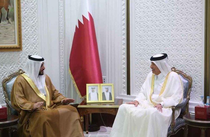 رئيس مجلس الشورى بدولة قطر يستقبل سفير مملكة البحرين في الدوحة