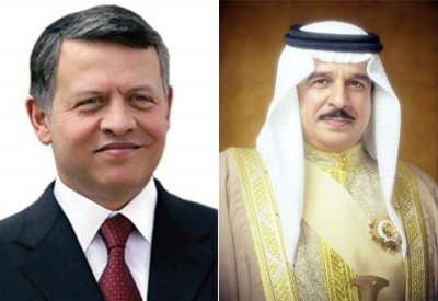 جلالة الملك المعظم يتلقى برقية تعزية و مواساة من العاهل الأردني