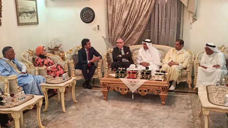 د. نوح خليفة يلتقي وفدا من الصحراء المغربية إلى جانب النائب حسن بو خماس