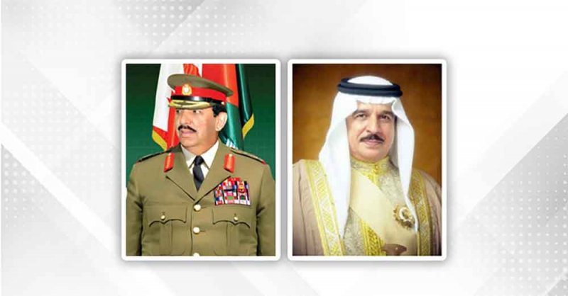 جلالة الملك المعظم يتلقى برقية تهنئة من القائد العام لقوة دفاع البحرين