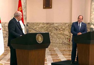 السيسي وتبون يؤكدان الرغبة في تعزيز العلاقات بين البلدين