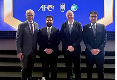 سمو الشيخ خليفة بن علي والزعبي يشاركان في مؤتمر الاتحاد الآسيوي لرؤساء وأمناء الاتحادات الأعضاء