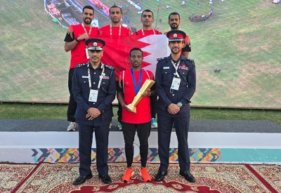 لاعب فريق وزارة الداخلية يحقق المركز الأول في البطولة الشرطية لدول الخليج لاختراق الضاحية