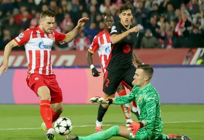 برشلونة يسحق النجم الأحمر بخماسية في دوري الأبطال