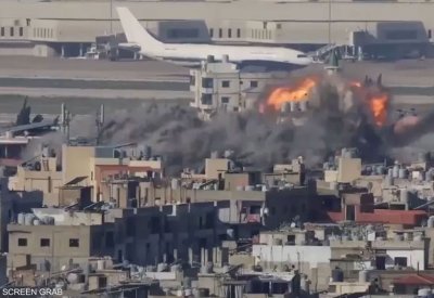 بالفيديو: قذيفة إسرائيلية قرب طائرة تستعد للإقلاع من بيروت