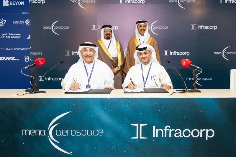 توقيع اتفاقية شراكة بين إنفراكورب و"مينا أيروسبيس" لتطوير مرافق مخصصة للطائرات في مملكة البحرين