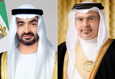 سمو ولي العهد رئيس مجلس الوزراء يهنئ رئيس دولة الإمارات العربية المتحدة ونائبيه بذكرى اليوم الوطني