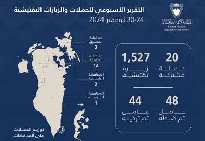 هيئة تنظيم سوق العمل: ترحيل 44 مخالفًا خلال أسبوع