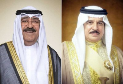 جلالة الملك المعظم يهنئ سمو أمير دولة الكويت بالذكرى الأولى لتوليه مقاليد الحكم