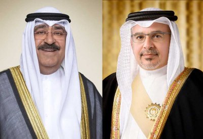 سمو ولي العهد رئيس مجلس الوزراء يهنئ سمو أمير دولة الكويت بالذكرى الأولى لتوليه مقاليد الحكم