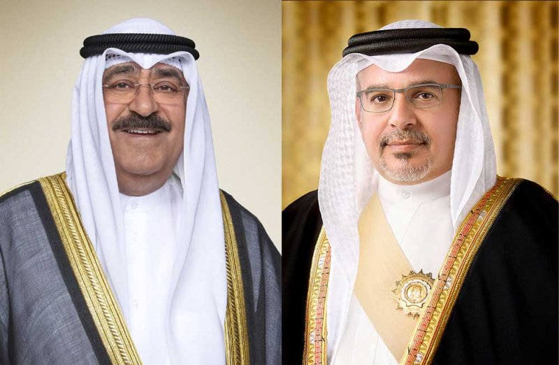 سمو ولي العهد رئيس مجلس الوزراء يهنئ سمو أمير دولة الكويت بالذكرى الأولى لتوليه مقاليد الحكم