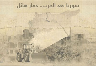 إنفوجرافيك: سوريا دمار هائل وتكلفة إعادة إعمار ضخمة