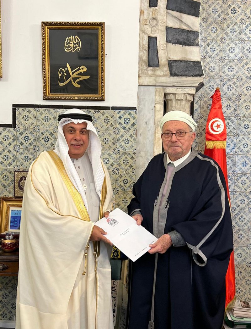 فضيلة مفتي الجمهورية التونسية يستقبل سفير البحرين في تونس 