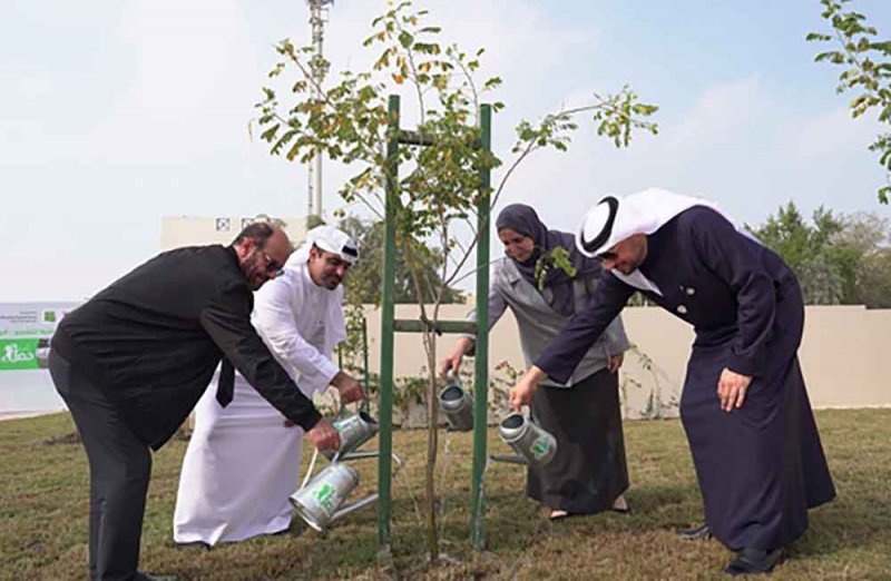 زراعة 335 شجرة وشجيرة في شارع مشتان